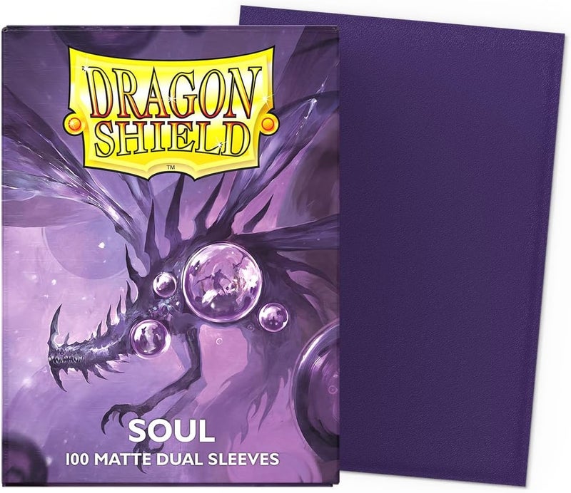 dragon shield | Matte Dual Standard Size Card Sleeves | 100 CT - Smooth & Tough Premium TCG Sleeves - Compatible with Pokemon, Flesh & Blood, One Piece & Magic The Gathering | Soul - Image 2